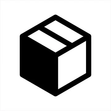 Box glyph icon vector illustration isolated on white background 스톡 일러스트