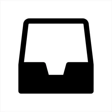 In box glyph icon vector illustration isolated on white background Stock Illustration