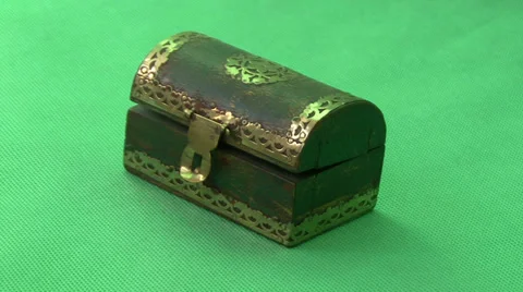 Box on a green background Stock Footage 31748213