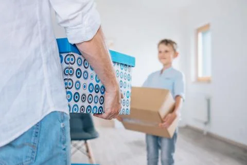 Box in hands Stock Photos