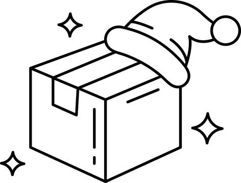 A box with a hat on top of it 스톡 일러스트
