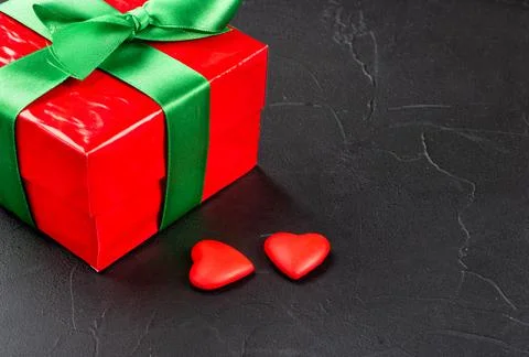 Box with hearts Stock Photos