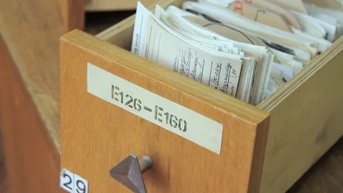 A box of historical documents Stock Footage 77480964