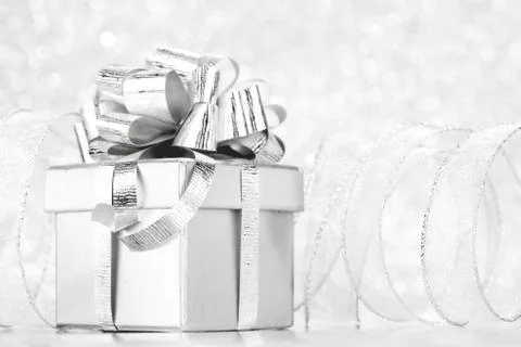 Box with holiday gift Stock Photos