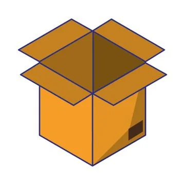 Box icon cartoon Ilustración de archivo