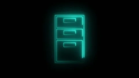 Box icon cyan Stock Footage 331337566