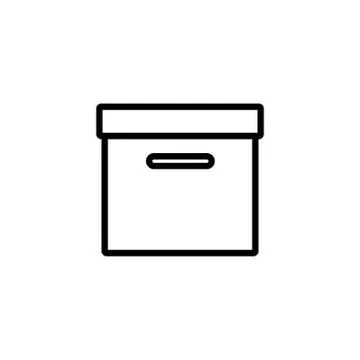 Box icon, design inspiration vector template for interface and any purpose Illustrazione stock