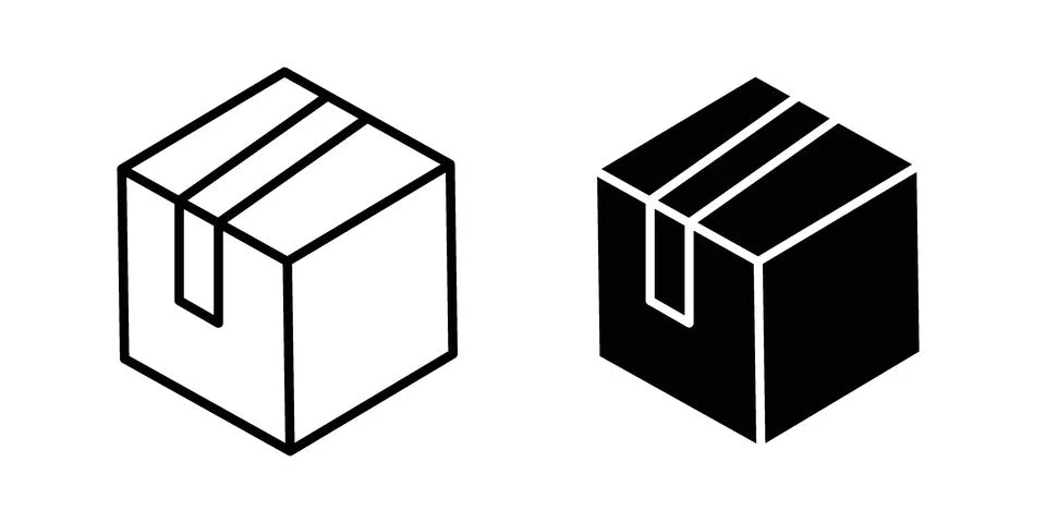 Box icon graphic element. web icon set 스톡 일러스트