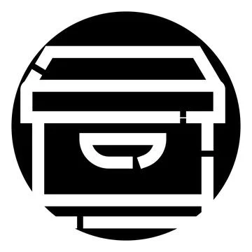 Box icon graphic symbol for storage and archive Stock Illustration