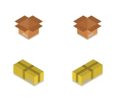 Box icon illustrated in vector on white background 스톡 일러스트