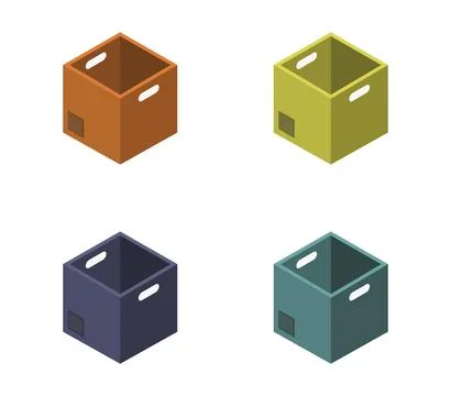 Box icon illustrated in vector on white background 스톡 일러스트