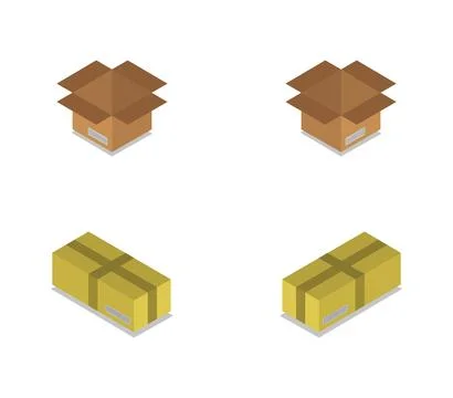 Box icon illustrated in vector on white background 스톡 일러스트