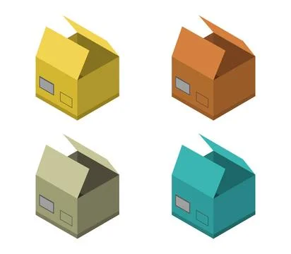 Box icon illustrated in vector on white background box icon illustrated in... Stock Photos
