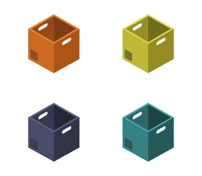 Box icon illustrated in vector on white background box icon illustrated in... Stock Photos