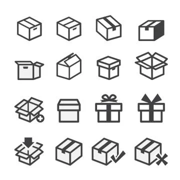 Box icon Stock Illustration