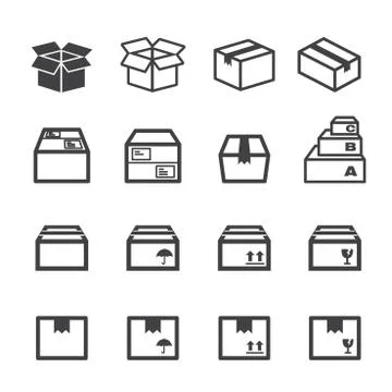 Box icon Stock Illustration