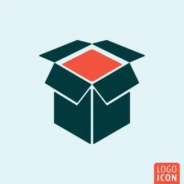 Box icon isolated Stock Illustration