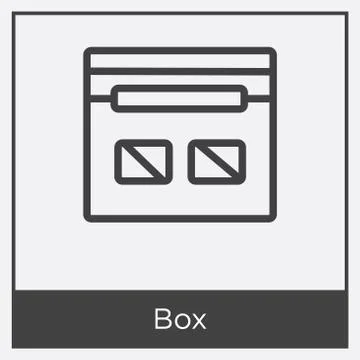 Box icon isolated on white background Free Stock Illustration