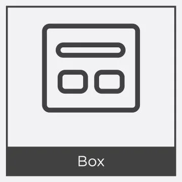 Box icon isolated on white background Free Stock Illustration