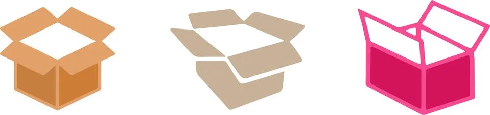 Box icon isolated on white background Stock Illustration