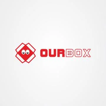 Box icon logo vector design Illustrazione stock