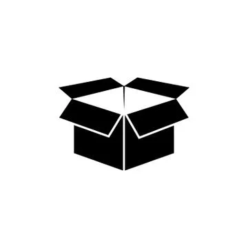 Box icon Pack symbol Simple open box abstract icon Stock Illustration