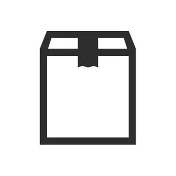 Box icon. Package symbol. Parcel sign. Stock Illustration