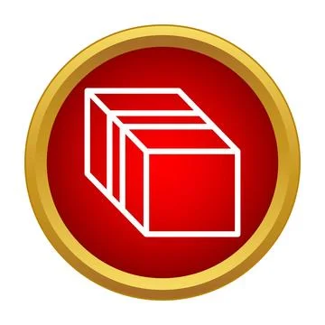 Box icon representing shipping and delivery services Stock Illustration
