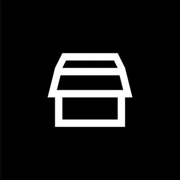 Box icon for simple flat style ui design Stock Illustration