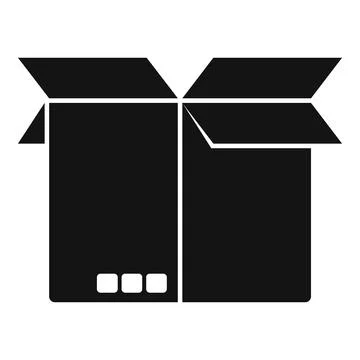Box icon simple vector. Cardboard delivery Illustrazione stock