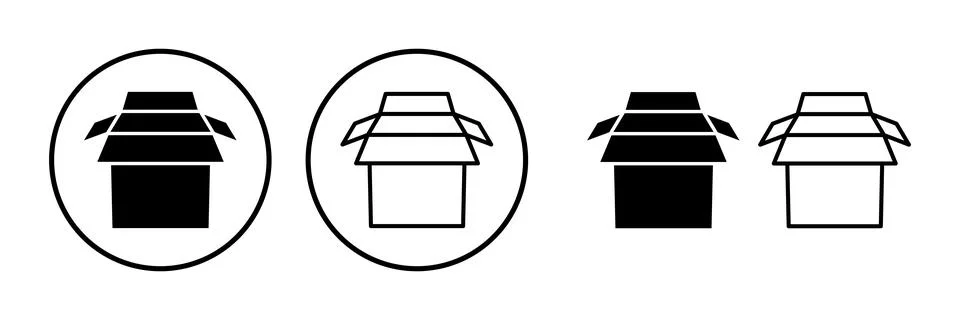Box icon vector. Box sign. delivery package. parcel box. イラスト素材