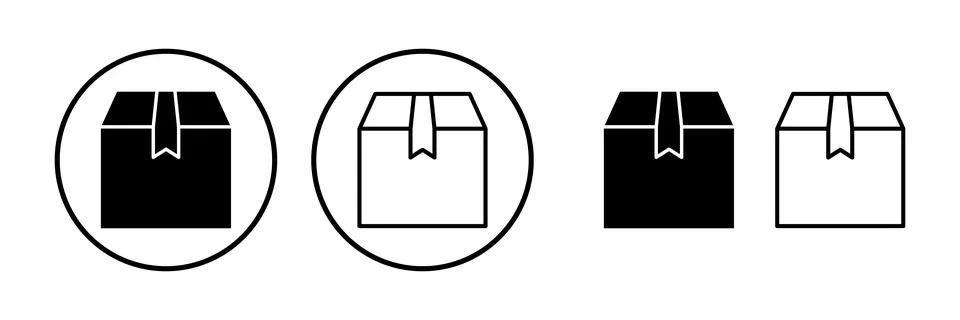 Box icon vector. Box sign. delivery package. parcel box. Stock Illustration