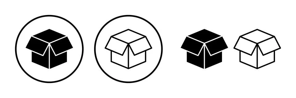 Box icon vector. Box sign. delivery package. parcel box. 库存插图