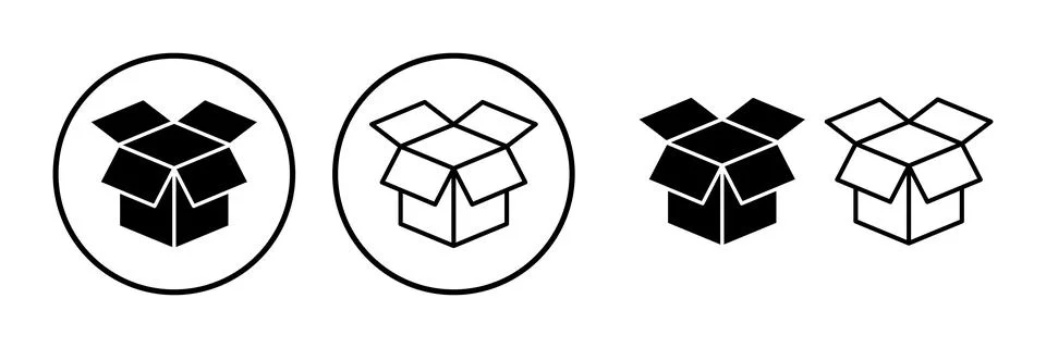 Box icon vector. Box sign. delivery package. parcel box. Stock Illustration