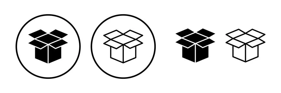 Box icon vector. Box sign. delivery package. parcel box. 库存插图