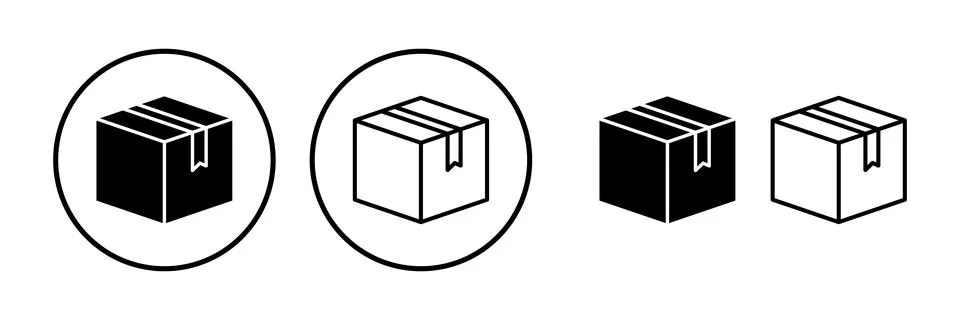 Box icon vector. Box sign. delivery package. parcel box. 스톡 일러스트