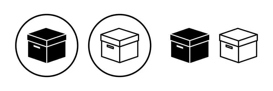 Box icon vector. Box sign. delivery package. parcel box. イラスト素材