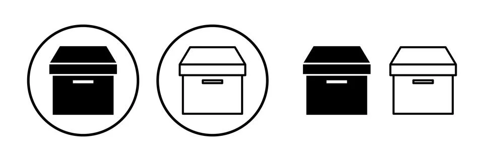Box icon vector. Box sign. delivery package. parcel box. Stock Illustration