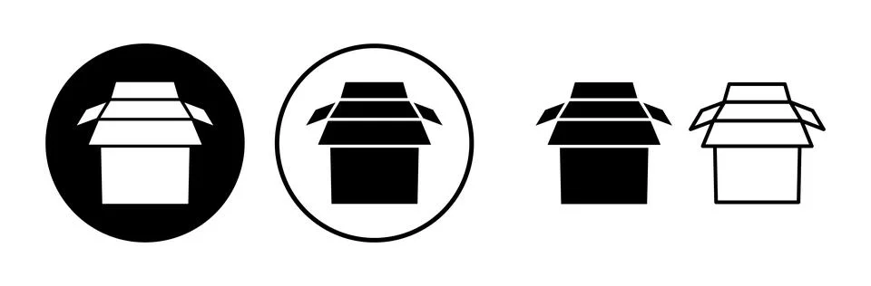 Box icon vector. Box sign. delivery package. parcel box. イラスト素材