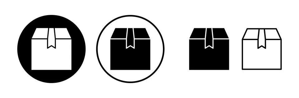 Box icon vector. Box sign. delivery package. parcel box. 库存插图