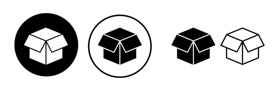 Box icon vector. Box sign. delivery package. parcel box. 스톡 일러스트