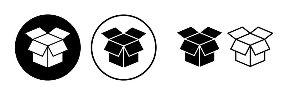 Box icon vector. Box sign. delivery package. parcel box. イラスト素材
