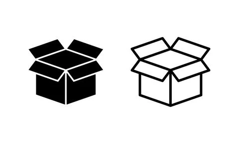 Box icon vector. box sign and symbol, parcel, package Illustrazione stock