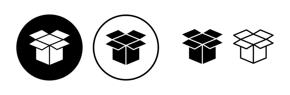 Box icon vector. Box sign. delivery package. parcel box. 스톡 일러스트