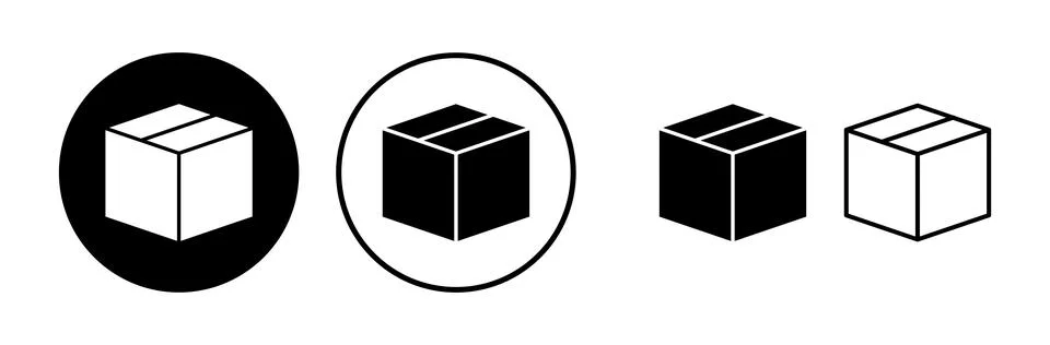 Box icon vector. Box sign. delivery package. parcel box. Stockillustratie