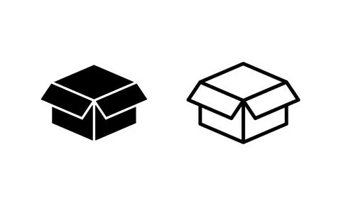 Box icon vector. box sign and symbol, parcel, package Stock Illustration