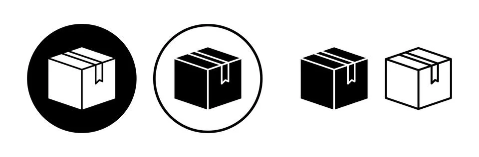 Box icon vector. Box sign. delivery package. parcel box. Illustrazione stock