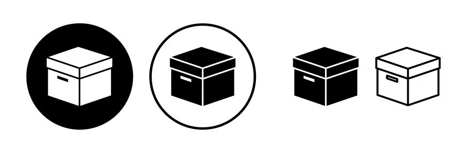 Box icon vector. Box sign. delivery package. parcel box. 库存插图