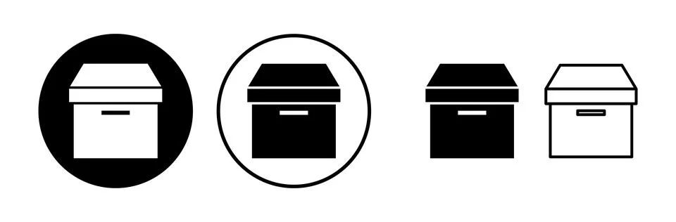 Box icon vector. Box sign. delivery package. parcel box. Stockillustratie