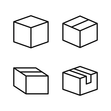 Box icon vector. box sign and symbol, parcel, package Stock Illustration